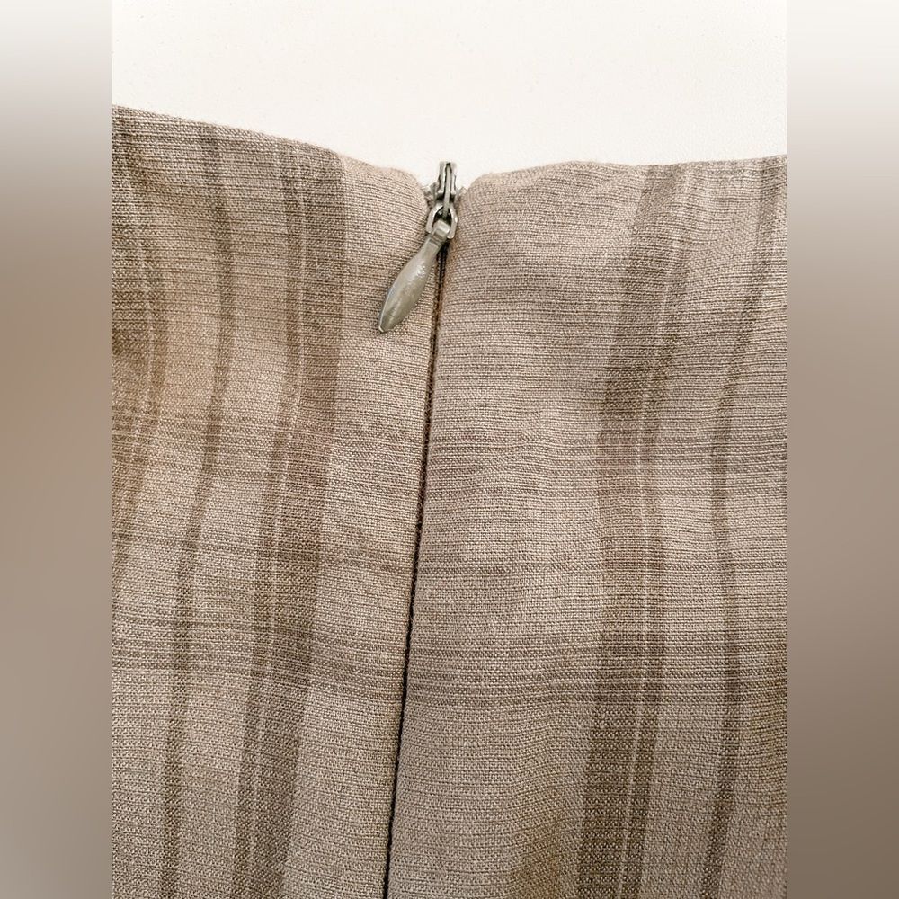 ZARA Bodycon Khaki green Plaid Long Sleeve Mini Dress Sz Small 181/009 - Picture 7 of 8
